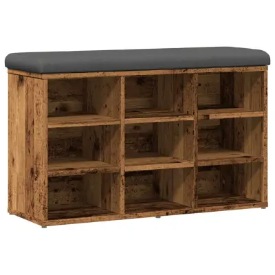 vidaXL Lavica za čevlje iz starega lesa 82x32x50 cm