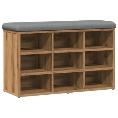 vidaXL Lavica za čevlje Artisan Oak 82x32x50 cm inženirski les