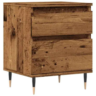 vidaXL Nočna omarica Old Wood 40x35x50 cm Inženirski les
