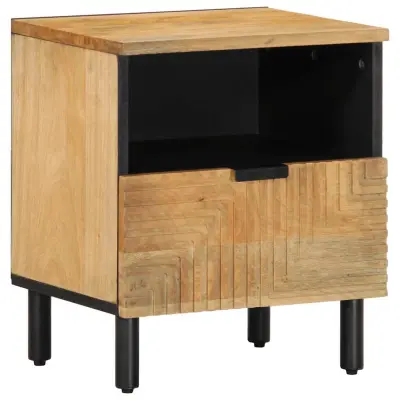 vidaXL Nočna omarica Brown 40x33x46 cm Masivni les Mango