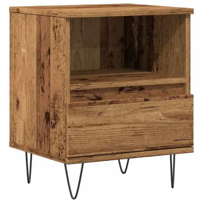 vidaXL Nočna omarica Old Wood 40x35x50 cm Inženirski les
