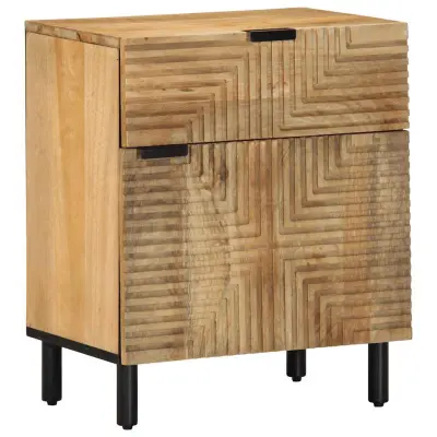 vidaXL Nočna omarica Brown 50x33x60 cm Masivni les Mango