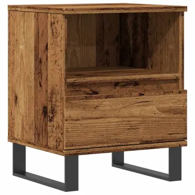 vidaXL Nočna omarica Old Wood 40x35x50 cm Inženirski les