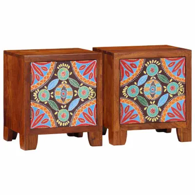 vidaXL Nočna omarica 2 kosa 40x30x45 cm masivni les akacija