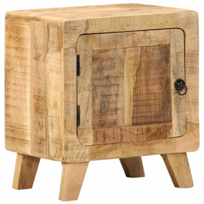 vidaXL nočna omarica 40x32x46 cm masivni les grobo mango