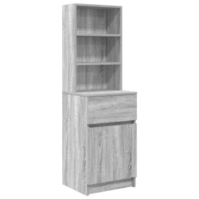 vidaXL Nočna omarica siva sonoma 39x35x125 cm inženirski les