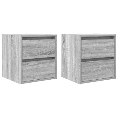 vidaXL Stenska nočna omarica 2 kosa siva sonoma 38x34x40 cm