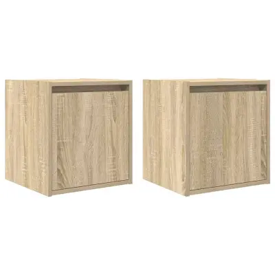 vidaXL Stenske nočne omarice 2 kosa sonoma hrast 38x34x40 cm