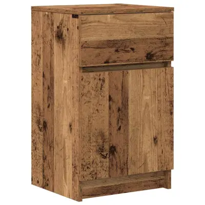 vidaXL Nočna omarica iz starega lesa 39x35x65 cm inženirski les