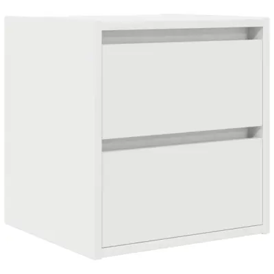 vidaXL Stenska nočna omarica bela 38x34x40 cm