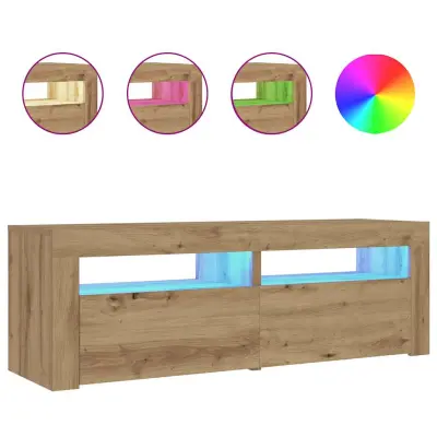 vidaXL Nočne omarice 2 kosa z LED diodami Artisan Oak 60x35x40 cm