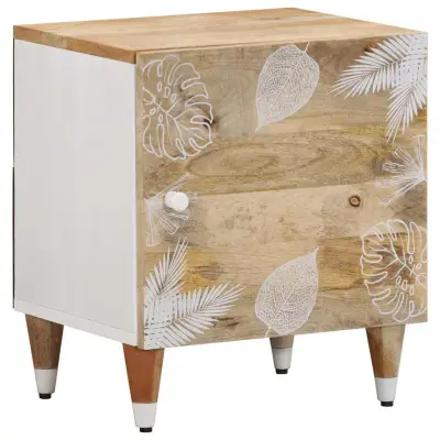 vidaXL nočna omarica 40x33,5x46 cm masivni les Mango