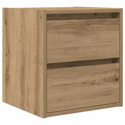 vidaXL Stenska nočna omarica artisan hrast 38x34x40 cm
