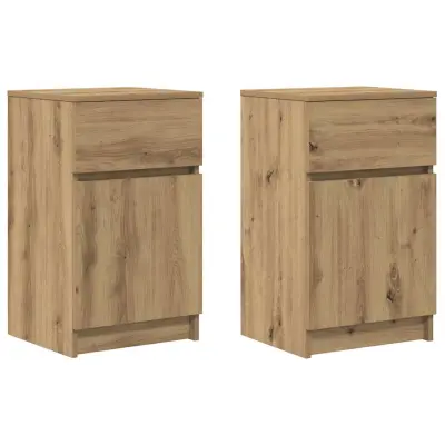 vidaXL Nočna omarica 2 kosa artisan hrast 39x35x65 cm inženirski les