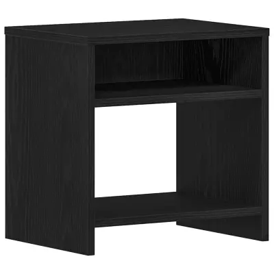 vidaXL Nočna omarica črni hrast 40x30x40 cm inženirski les