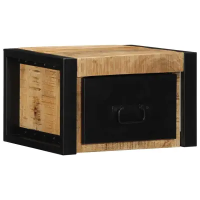vidaXL Nočna omarica 40x35x25 cm Masivni neobdelan les Mango
