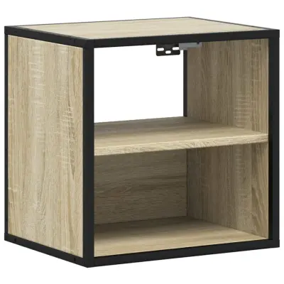 vidaXL Stenska nočna omarica sonoma hrast 40x31x39,5 cm