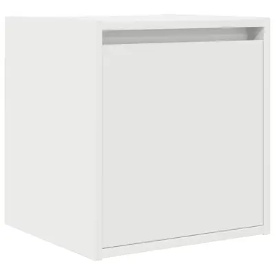 vidaXL Stenska nočna omarica bela 38x34x40 cm