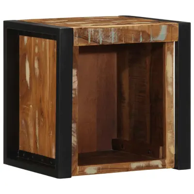 vidaXL Nočna omarica Multicolor 40x35x40 cm Masivni les Reclaimed