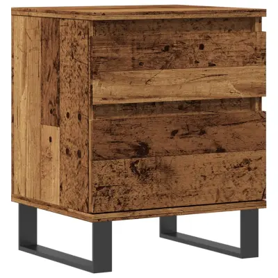 vidaXL Nočna omarica Old Wood 40x35x50 cm Inženirski les