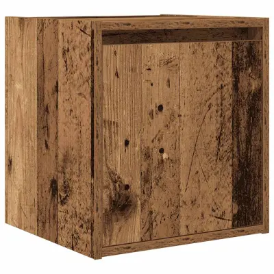 vidaXL Stenska nočna omarica starinski les 38x34x40 cm