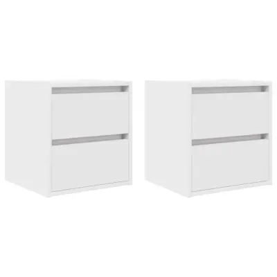 vidaXL Stenske nočne omarice 2 kosa bele 38x34x40 cm