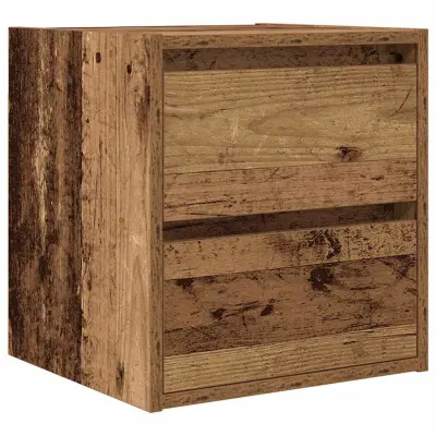 vidaXL Stenska nočna omarica starinski les 38x34x40 cm