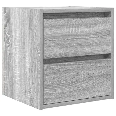 vidaXL Stenska nočna omarica siva sonoma 38x34x40 cm