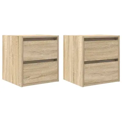 vidaXL Stenske nočne omarice 2 kosa sonoma hrast 38x34x40 cm