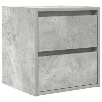 vidaXL Stenska nočna omarica betonsko siva 38x34x40 cm