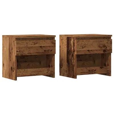 vidaXL Nočna omarica 2 kosa star les 40x30x39 cm iverna plošča