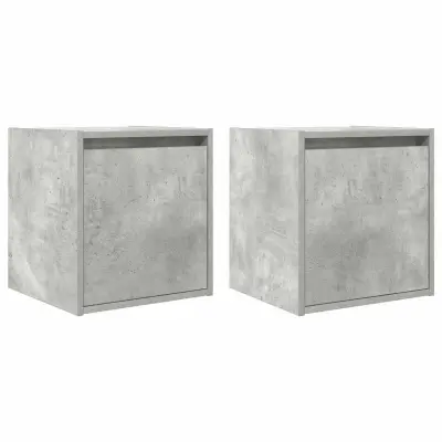 vidaXL Stenske nočne omarice 2 kosa betonsko sive 38x34x40 cm