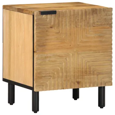 vidaXL Nočna omarica Brown 40x33x46 cm Masivni les Mango
