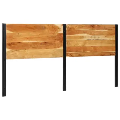 vidaXL Naglavna deska 200 cm trden akacijev les in železo