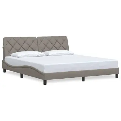 vidaXL Posteljni okvir brez vzmetnice taupe 180x200 cm blago