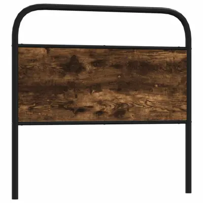 vidaXL Naglavna deska Smoked Oak 90 cm Jeklo in inženirski les