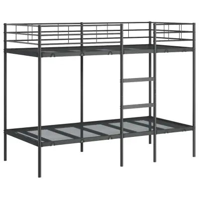 vidaXL Dvoposteljna postelja brez vzmetnice črna 90x200 cm jeklo