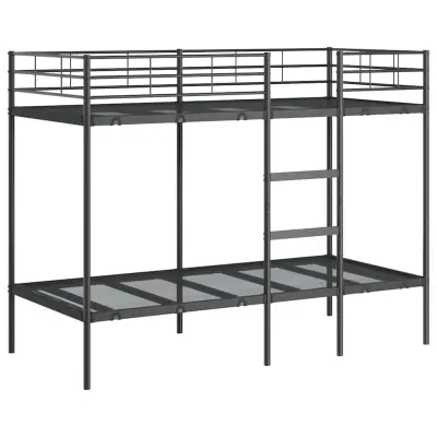 vidaXL Dvoposteljna postelja brez vzmetnice črna 90x190 cm jeklo