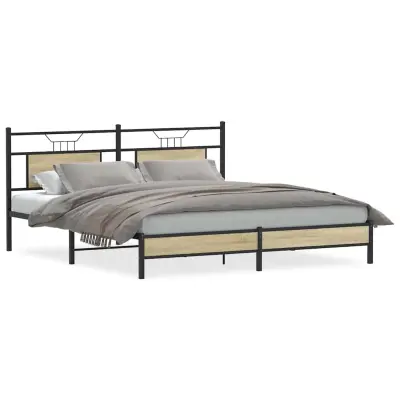 vidaXL Posteljni okvir brez vzmetnice 183x203 cm inženirski les