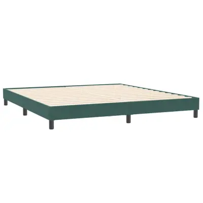 vidaXL posteljni okvir brez vzmetnice temno zelena 200x210 cm žamet