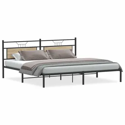 vidaXL Posteljni okvir brez vzmetnice 193x203 cm inženirski les