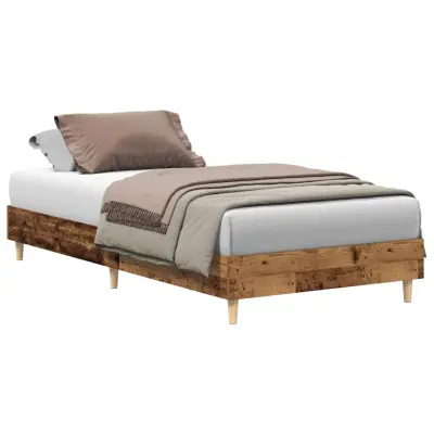 vidaXL Posteljni okvir brez vzmetnice Star les 75x190cm Inženirski les