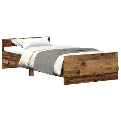 vidaXL Posteljni okvir brez vzmetnice star les 75x190 cm