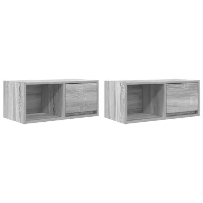 vidaXL TV omarica 2 kosa siva sonoma 60x31x25,5 cm inženirski les