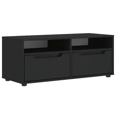 vidaXL TV omarica VISNES Črna 100x40x38 cm Izoblikovan les