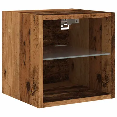 vidaXL Stenska TV omarica z LED lučkami star les 30x28,5x30 cm