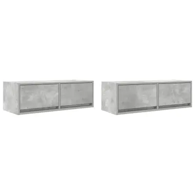 vidaXL TV omarica 2 kosa betonsko siva 80x31x25,5 cm inženirski les
