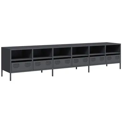 vidaXL TV omarica antracit 202x39x43,5 cm hladno valjano jeklo