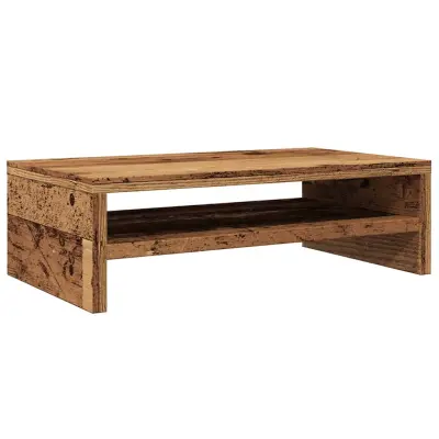 vidaXL Stojalo za ekran star les 42x24x13 cm iverna plošča