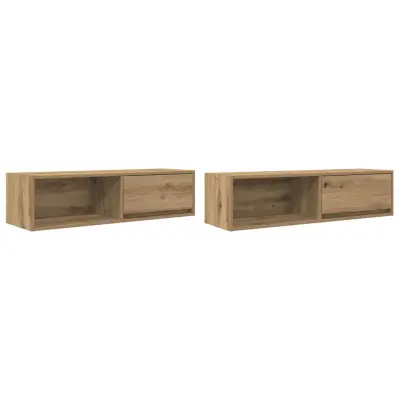 vidaXL TV omarica 2 kosi artisan hrast 100x31x25,5 cm inženirski les